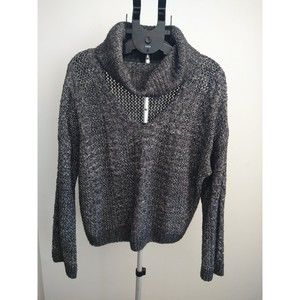 Urban outfitters cowlneck Sweater Md gray boho Cozy